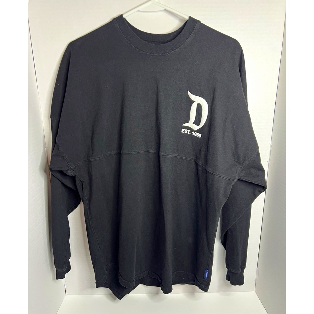 Disney Parks Disneyland Resort Spirit Jersey Long Sleeve Shirt Black XS
